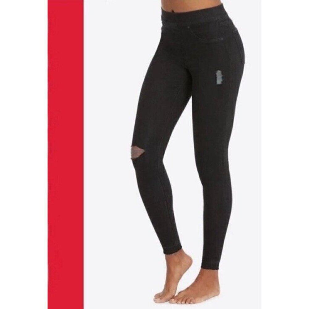 Spanx Women's Sz S Vintage Distressed Ankle Skinny Jeans Raw Hems 20213R